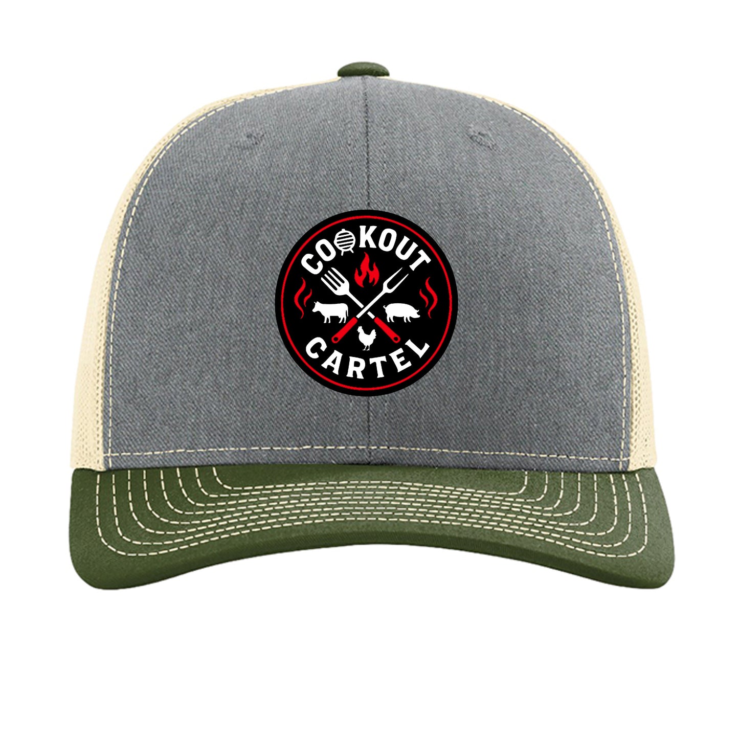 Heather Grey/ Birch/ Army Olive - 112 - FRONT