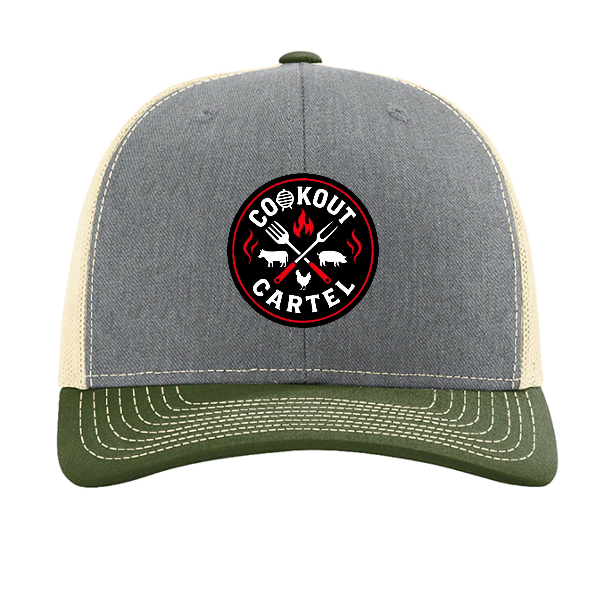 Heather Grey/ Birch/ Army Olive - 112 - FRONT