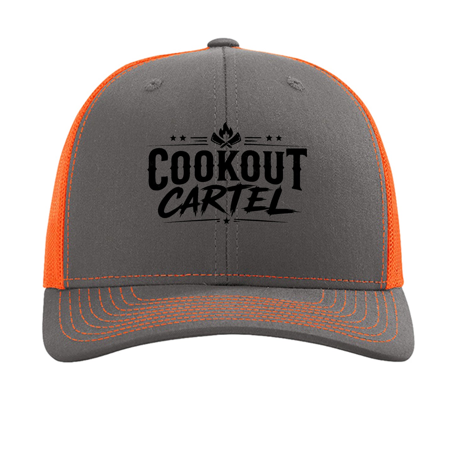 Charcoal/ Neon Orange - 112 - FRONT