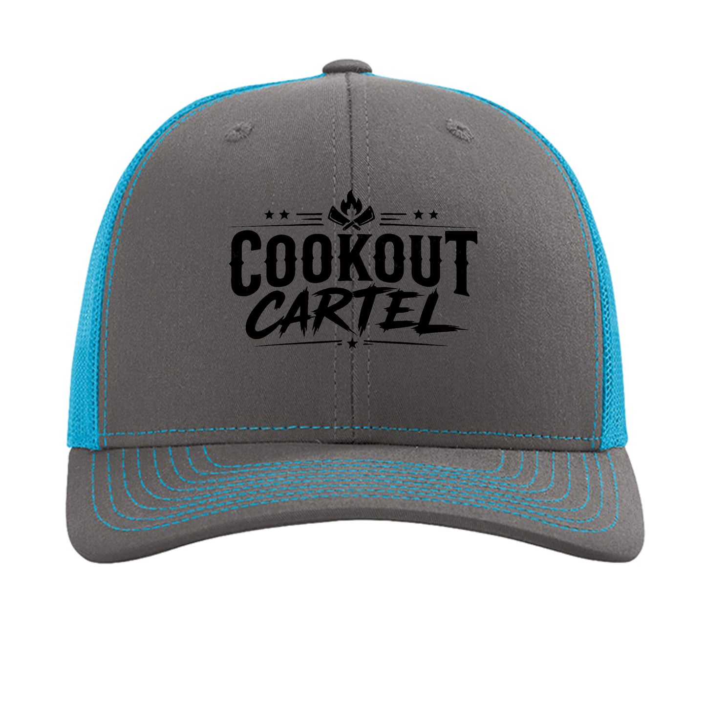 Charcoal/ Neon Blue - 112 - FRONT