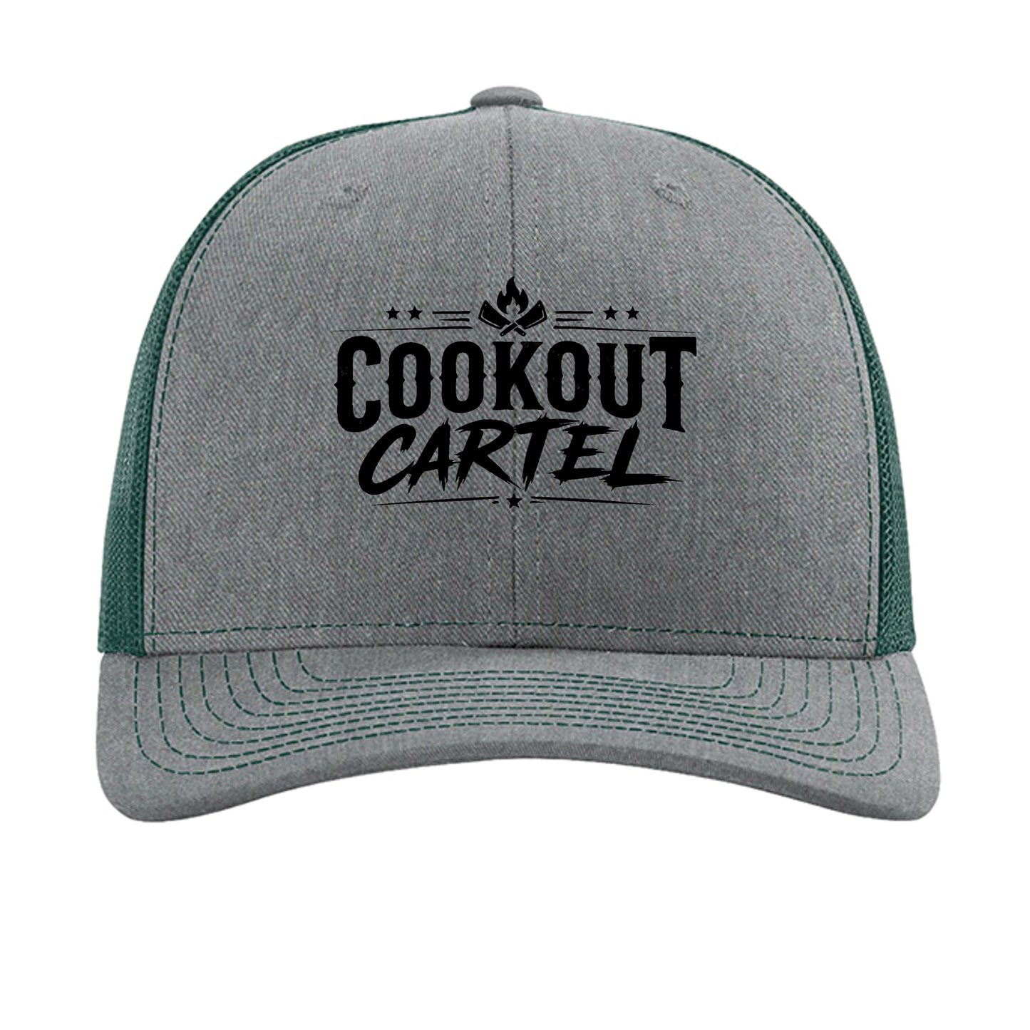 Heather Grey/ Dark Green - 112 - FRONT