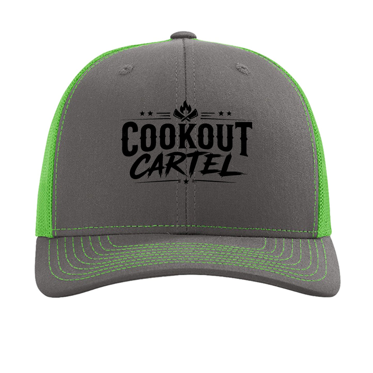 Charcoal/ Neon Green - 112 - FRONT